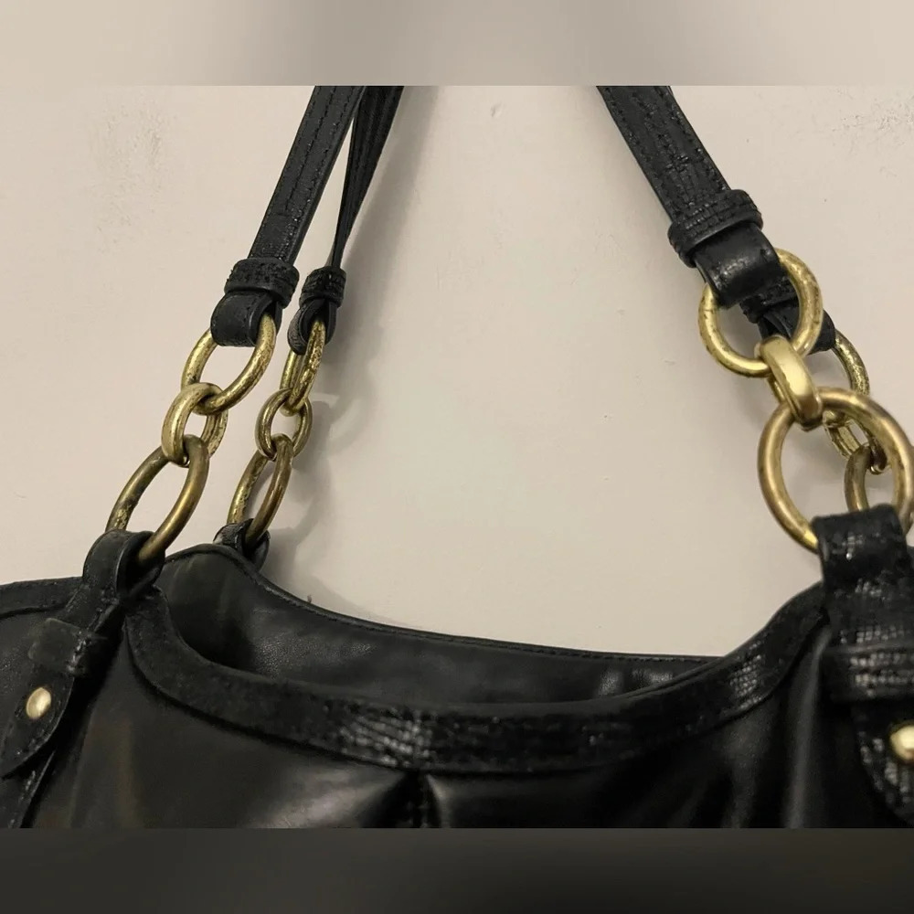 Coach Vintage Alexandra python chain leather satc… - image 12